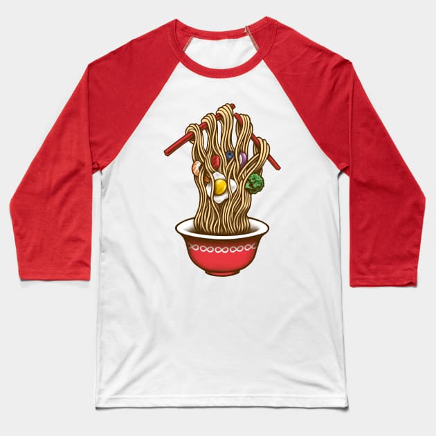 Infinity Noodles Baseball T-Shirt by c0y0te7